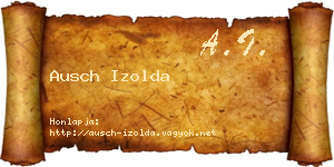 Ausch Izolda névjegykártya
